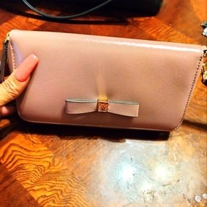 Anne  Klein clutch plush rose